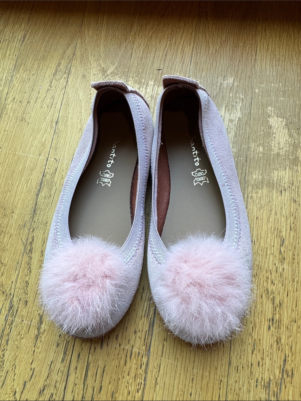 Elephantito Pink Pom-Pom Ballet Flats